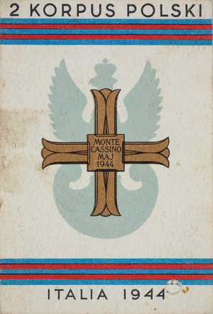 Zdjęcie 011. Legitymacja upoważniająca sapera S. Serwańskiego do noszenia Krzyża Pamiątkowego Monte Cassino, 1 strona.