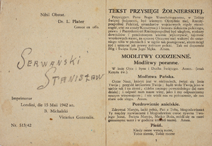 Zdjęcie 018. Mały Modlitewnik Żołnierski z 1942 r., strony 2 i 3.